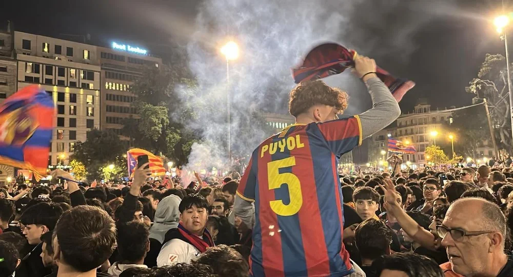 Euforia en plaça Catalunya