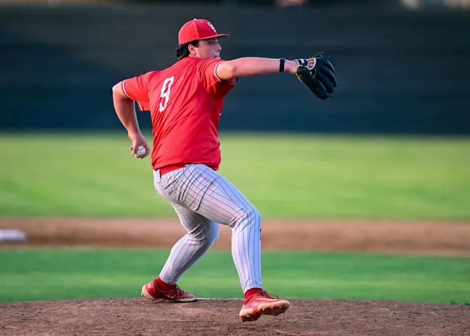 Luke Hewitt 9, STM Cougars Baseball takes on Catholic High New Iberia. Thursday, April 9, 2026.