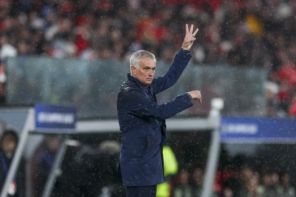 Mourinho en el la victoria por 4-2 ante el Real Madrid en la última jornada de Champions